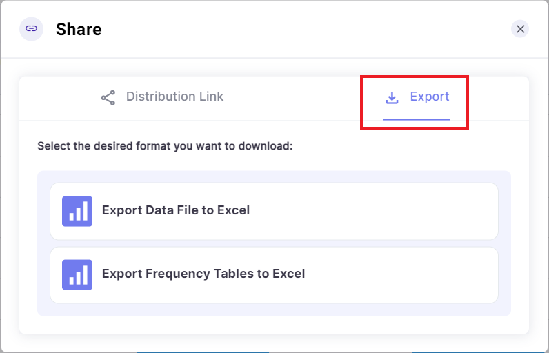 Quant Report Export button